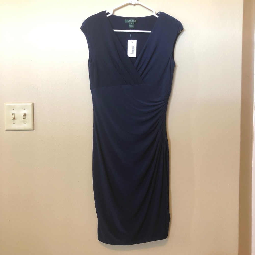 NWT Lauren Ralph Lauren Navy Dress
